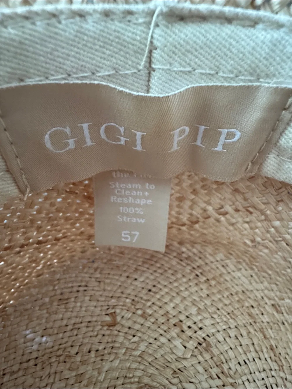 Gigi Pip Brae Straw Boater Tan